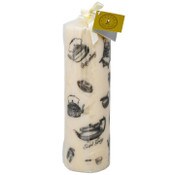 Wholesale - 3"x10" PILLAR CANDLE W/PRINTED TEA CUPS C/P 12, UPC: 682962984101